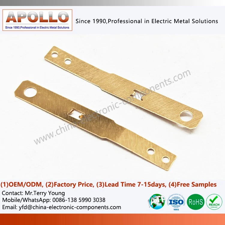 Custom Brass Stamping riveted with Silver contact