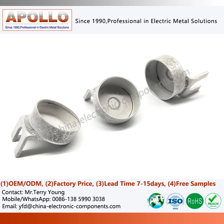 Fuse Cap Contact Joined by Tin Brazing