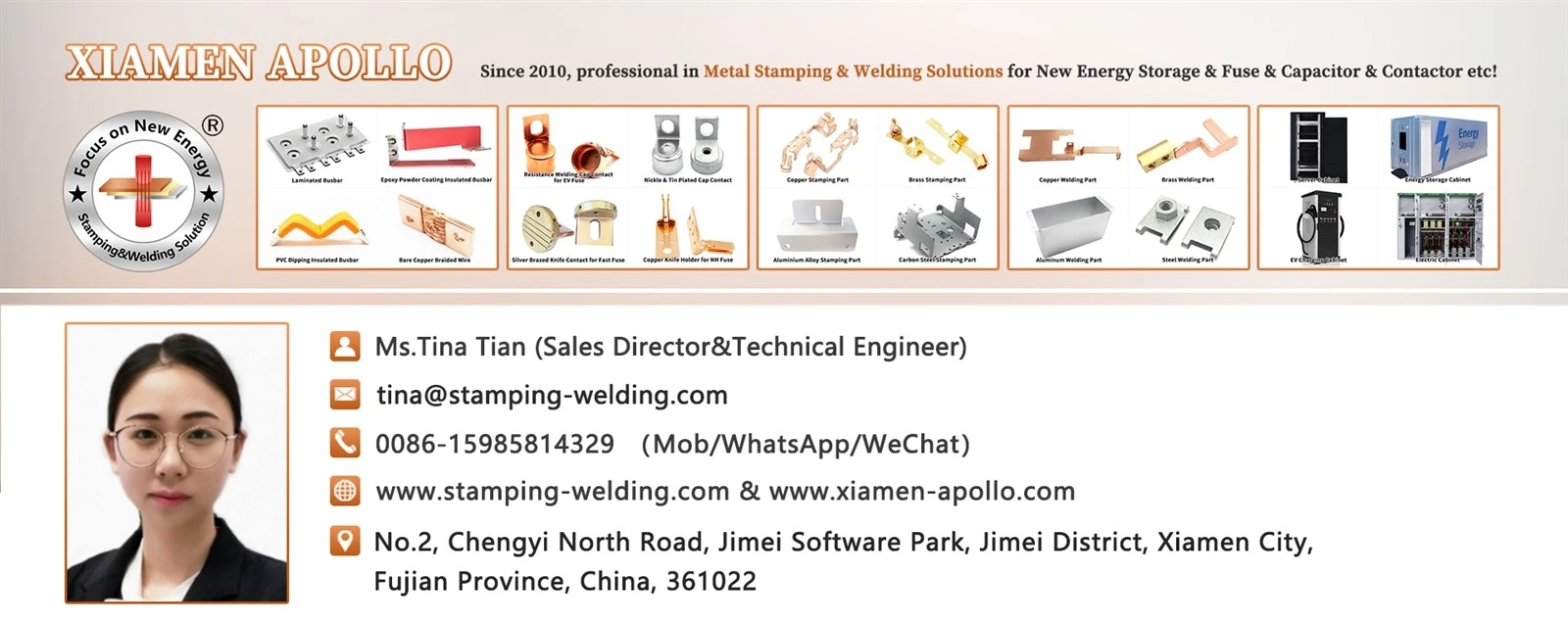 Ms. Tina from Xiamen Apollo Ms. Tina from Xiamen Apollo