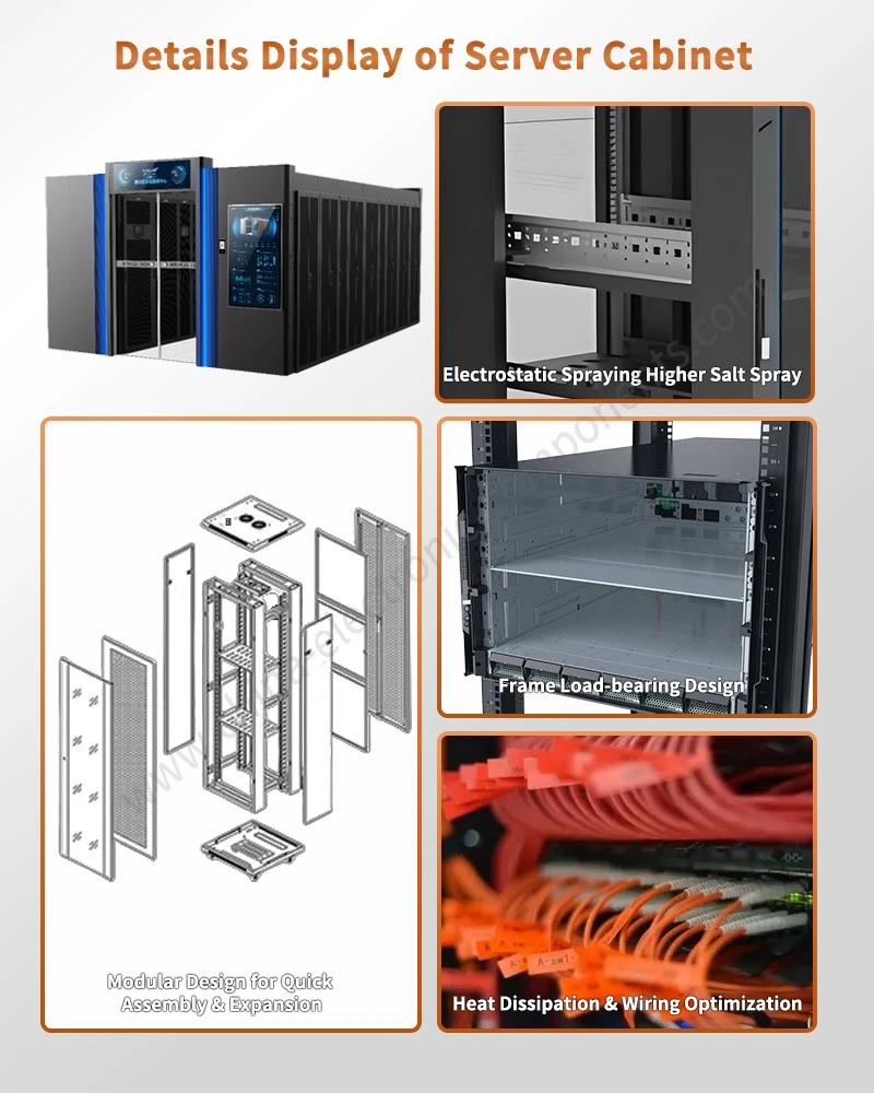 Details Display of outdoor server rack Details Display of outdoor server rack