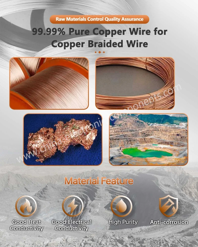 99.99% Pure Copper Wire for Round Pure Copper Braided Strap 99.99% Pure Copper Wire for Round Pure Copper Braided Strap