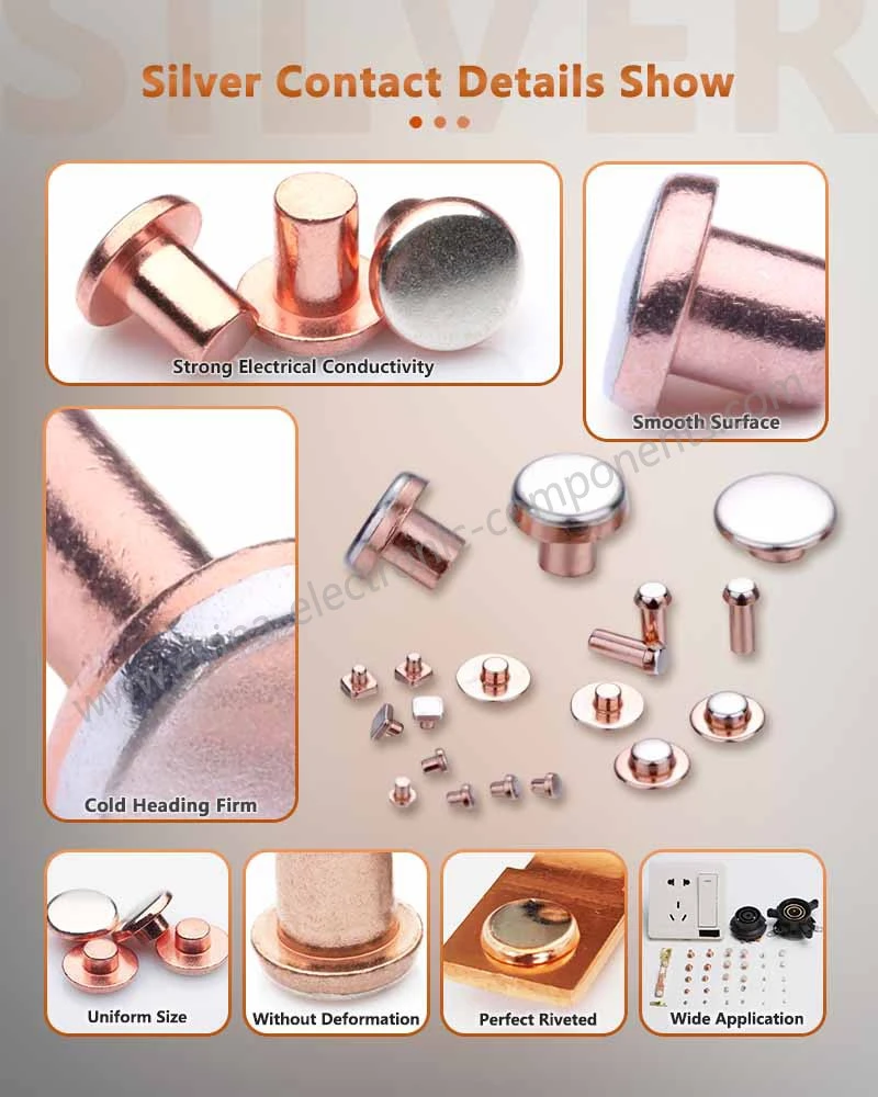 Silver-copper composite sheet contacts Details Show Silver-copper composite sheet contacts Details Show