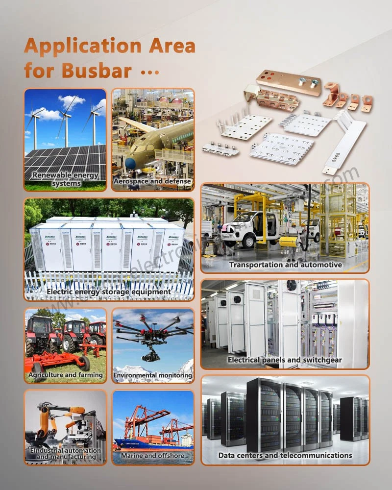 Application Area for Copper solid bus bars Application Area for Copper solid bus bars