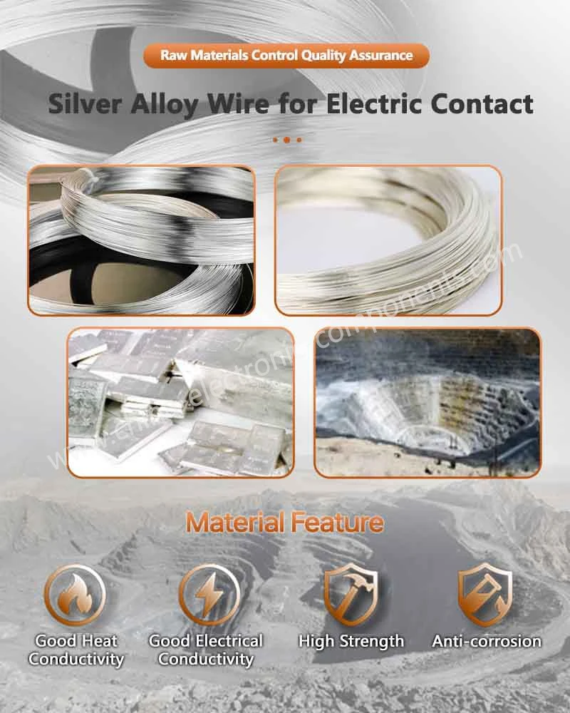 Silver Alloy Raw Material for Silver Contacts for Relay Silver Alloy Raw Material for Silver Contacts for Relay
