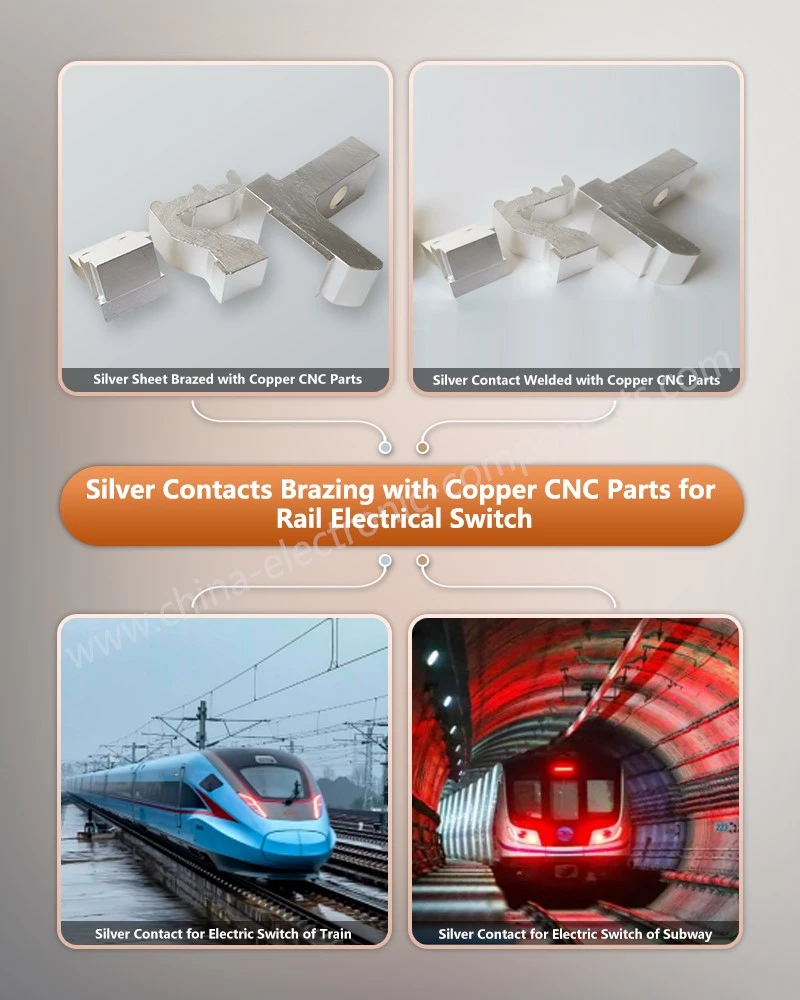 Brazed Electric Contacts for Rail Electrical Switch Brazed Electric Contacts for Rail Electrical Switch