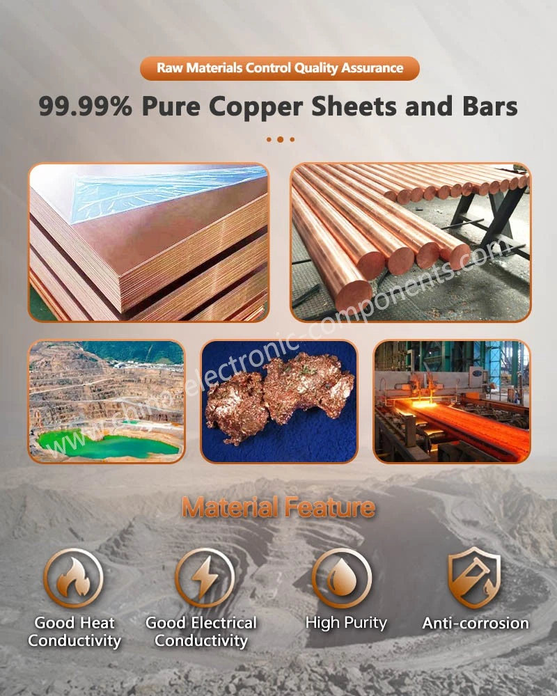 9999 Pure Copper Sheets and Bars for epoxy powder coated busbar insulation 9999 Pure Copper Sheets and Bars for epoxy powder coated busbar insulation