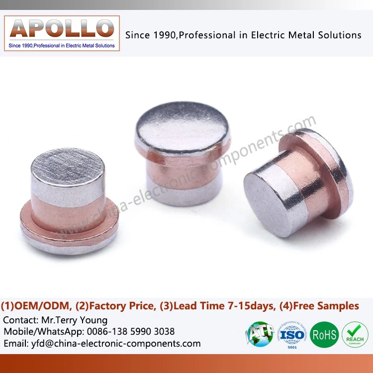 Trimetal Silver Contact Rivets Trimetal Silver Contact Rivets