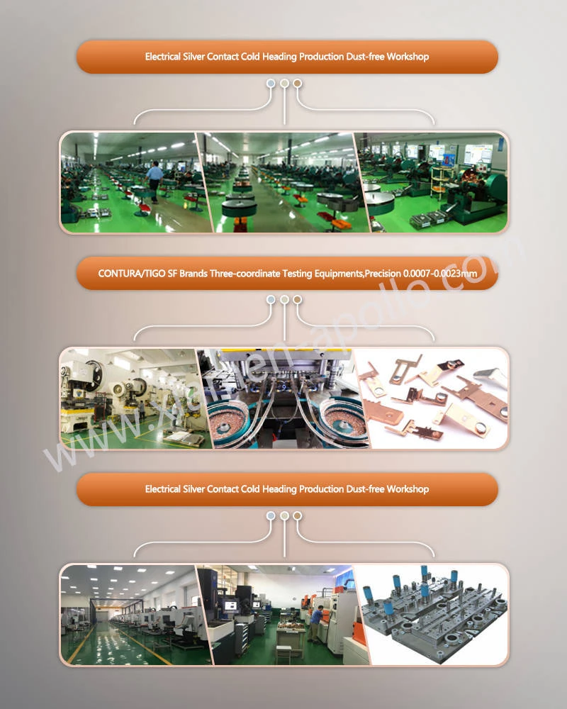 Trimetal Silver Contact Rivets Cold Heading Production Dust-free Workshop Trimetal Silver Contact Rivets Cold Heading Production Dust-free Workshop