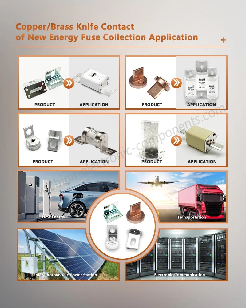 Copper Contact for Bolted Tag Fuse of New Energy Fuse Collection Application- Copper Contact for Bolted Tag Fuse of New Energy Fuse Collection Application-