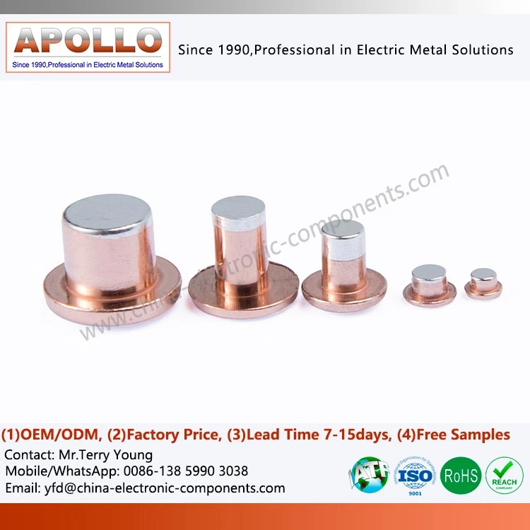 Trimetal Silver Contact Rivets high quality